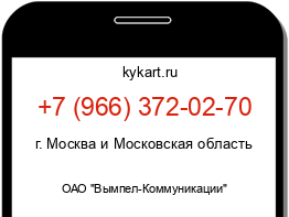 Информация о номере телефона +7 (966) 372-02-70: регион, оператор