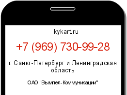 Информация о номере телефона +7 (969) 730-99-28: регион, оператор
