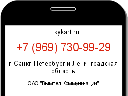 Информация о номере телефона +7 (969) 730-99-29: регион, оператор