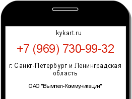 Информация о номере телефона +7 (969) 730-99-32: регион, оператор