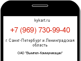 Информация о номере телефона +7 (969) 730-99-40: регион, оператор