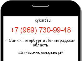 Информация о номере телефона +7 (969) 730-99-48: регион, оператор
