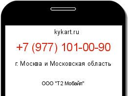 Информация о номере телефона +7 (977) 101-00-90: регион, оператор