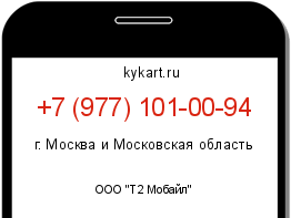 Информация о номере телефона +7 (977) 101-00-94: регион, оператор