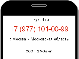Информация о номере телефона +7 (977) 101-00-99: регион, оператор