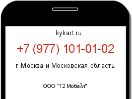 Информация о номере телефона +7 (977) 101-01-02: регион, оператор