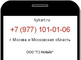 Информация о номере телефона +7 (977) 101-01-06: регион, оператор