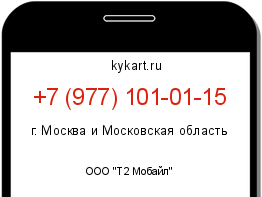 Информация о номере телефона +7 (977) 101-01-15: регион, оператор