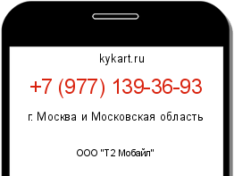 Информация о номере телефона +7 (977) 139-36-93: регион, оператор