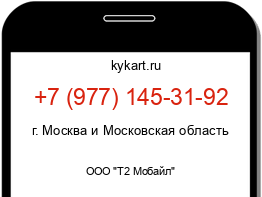 Информация о номере телефона +7 (977) 145-31-92: регион, оператор