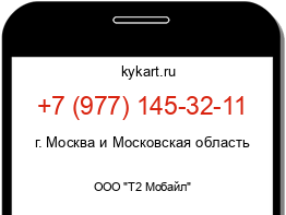 Информация о номере телефона +7 (977) 145-32-11: регион, оператор