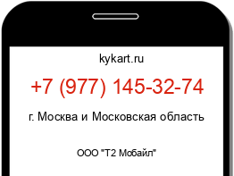 Информация о номере телефона +7 (977) 145-32-74: регион, оператор