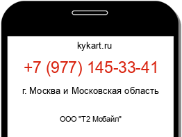 Информация о номере телефона +7 (977) 145-33-41: регион, оператор