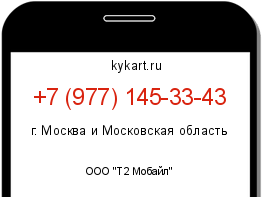 Информация о номере телефона +7 (977) 145-33-43: регион, оператор