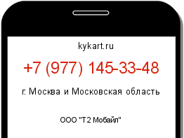 Информация о номере телефона +7 (977) 145-33-48: регион, оператор