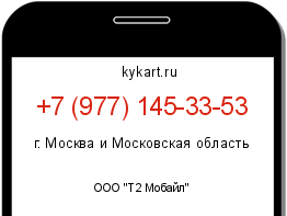 Информация о номере телефона +7 (977) 145-33-53: регион, оператор