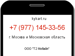 Информация о номере телефона +7 (977) 145-33-56: регион, оператор