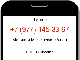 Информация о номере телефона +7 (977) 145-33-67: регион, оператор