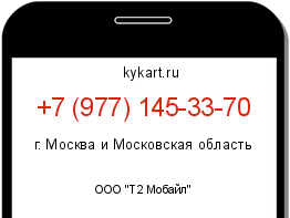 Информация о номере телефона +7 (977) 145-33-70: регион, оператор