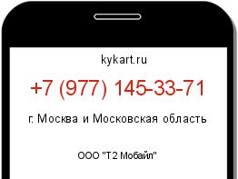 Информация о номере телефона +7 (977) 145-33-71: регион, оператор