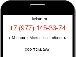 Информация о номере телефона +7 (977) 145-33-74: регион, оператор