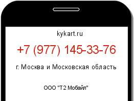 Информация о номере телефона +7 (977) 145-33-76: регион, оператор