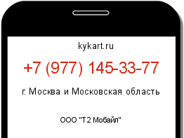 Информация о номере телефона +7 (977) 145-33-77: регион, оператор