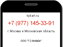 Информация о номере телефона +7 (977) 145-33-91: регион, оператор