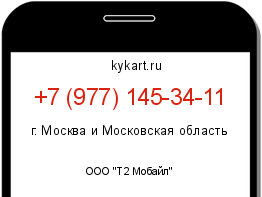 Информация о номере телефона +7 (977) 145-34-11: регион, оператор