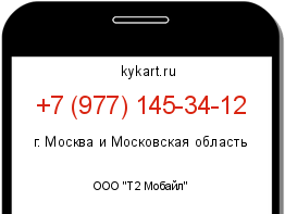 Информация о номере телефона +7 (977) 145-34-12: регион, оператор