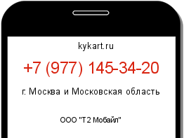 Информация о номере телефона +7 (977) 145-34-20: регион, оператор
