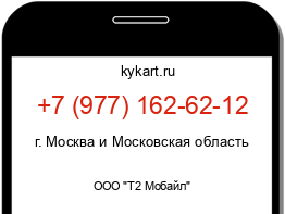 Информация о номере телефона +7 (977) 162-62-12: регион, оператор