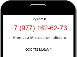 Информация о номере телефона +7 (977) 162-62-73: регион, оператор