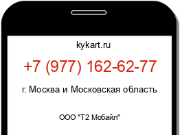 Информация о номере телефона +7 (977) 162-62-77: регион, оператор