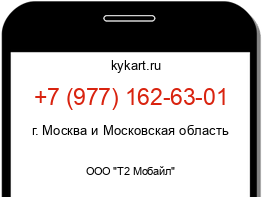 Информация о номере телефона +7 (977) 162-63-01: регион, оператор