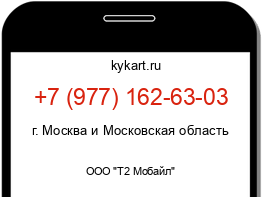 Информация о номере телефона +7 (977) 162-63-03: регион, оператор