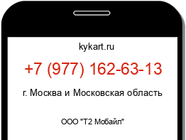 Информация о номере телефона +7 (977) 162-63-13: регион, оператор