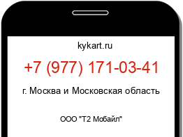 Информация о номере телефона +7 (977) 171-03-41: регион, оператор