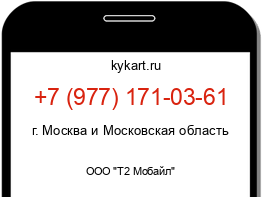 Информация о номере телефона +7 (977) 171-03-61: регион, оператор