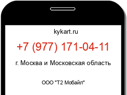 Информация о номере телефона +7 (977) 171-04-11: регион, оператор