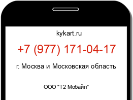 Информация о номере телефона +7 (977) 171-04-17: регион, оператор