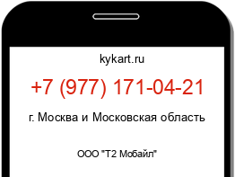 Информация о номере телефона +7 (977) 171-04-21: регион, оператор