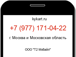 Информация о номере телефона +7 (977) 171-04-22: регион, оператор