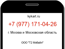 Информация о номере телефона +7 (977) 171-04-26: регион, оператор