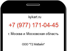 Информация о номере телефона +7 (977) 171-04-45: регион, оператор