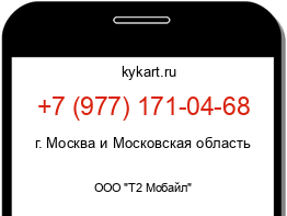 Информация о номере телефона +7 (977) 171-04-68: регион, оператор