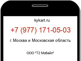 Информация о номере телефона +7 (977) 171-05-03: регион, оператор