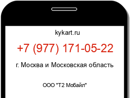 Информация о номере телефона +7 (977) 171-05-22: регион, оператор