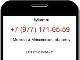 Информация о номере телефона +7 (977) 171-05-59: регион, оператор