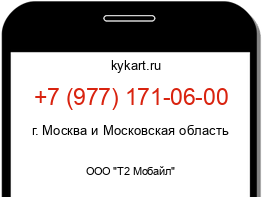 Информация о номере телефона +7 (977) 171-06-00: регион, оператор